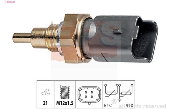 Sensor, kylmedietemperatur Made in Italy - OE Equivalent 1.830.286 EPS Facet