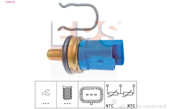 Sensor, kylmedietemperatur Made in Italy - OE Equivalent 1.830.293 EPS Facet