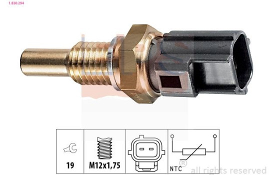 Sensor, kylmedietemperatur Made in Italy - OE Equivalent 1.830.294 EPS Facet