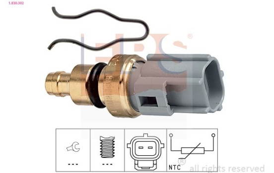 Sensor, kylmedietemperatur Made in Italy - OE Equivalent 1.830.302 EPS Facet