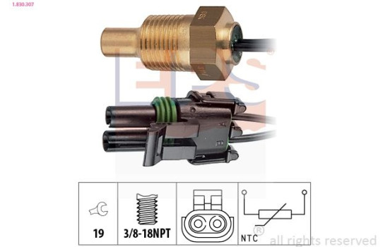 Sensor, kylmedietemperatur Made in Italy - OE Equivalent 1.830.307 EPS Facet