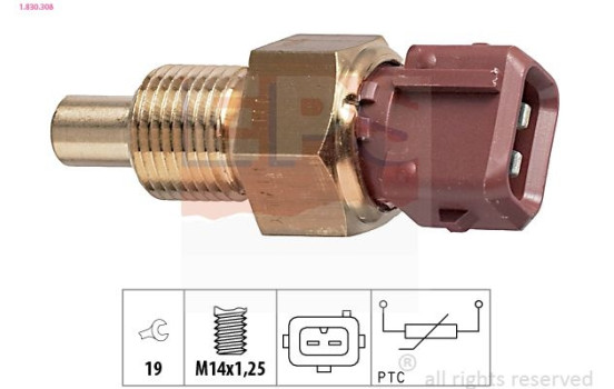 Sensor, kylmedietemperatur Made in Italy - OE Equivalent 1.830.308 EPS Facet