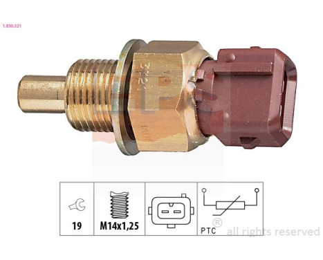 Sensor, kylmedietemperatur Made in Italy - OE Equivalent 1.830.321 EPS Facet