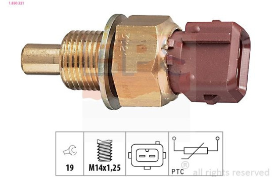 Sensor, kylmedietemperatur Made in Italy - OE Equivalent 1.830.321 EPS Facet