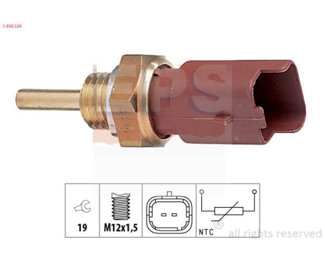 Sensor, kylmedietemperatur Made in Italy - OE Equivalent 1.830.326 EPS Facet