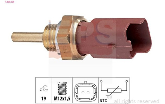 Sensor, kylmedietemperatur Made in Italy - OE Equivalent 1.830.326 EPS Facet