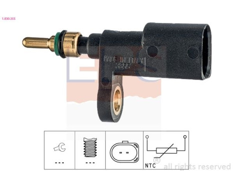 Sensor, kylmedietemperatur Made in Italy - OE Equivalent 1.830.355 EPS Facet