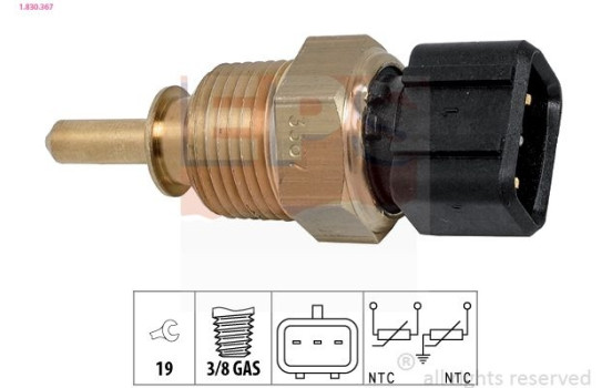 Sensor, kylmedietemperatur Made in Italy - OE Equivalent 1.830.367 EPS Facet