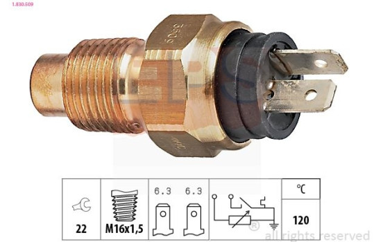 Sensor, kylmedietemperatur Made in Italy - OE Equivalent 1.830.509 EPS Facet