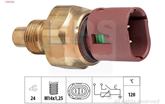 Sensor, kylmedietemperatur Made in Italy - OE Equivalent 1.830.522 EPS Facet