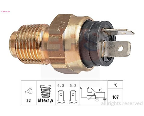 Sensor, kylmedietemperatur Made in Italy - OE Equivalent 1.830.526 EPS Facet