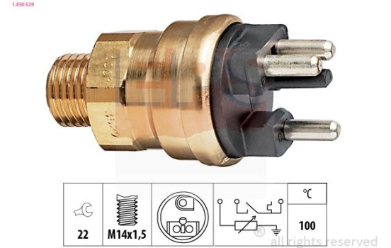 Sensor, kylmedietemperatur Made in Italy - OE Equivalent 1.830.529 EPS Facet