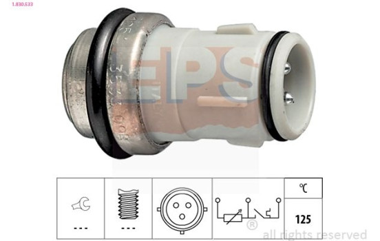 Sensor, kylmedietemperatur Made in Italy - OE Equivalent 1.830.533 EPS Facet