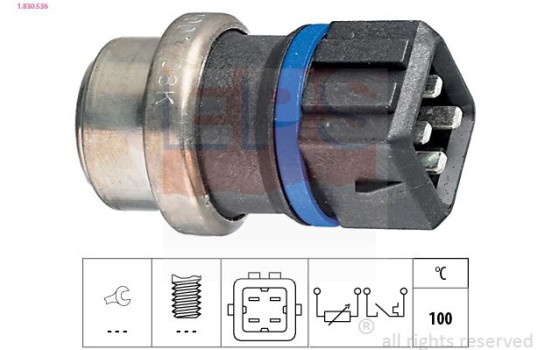 Sensor, kylmedietemperatur Made in Italy - OE Equivalent 1.830.536 EPS Facet