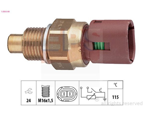 Sensor, kylmedietemperatur Made in Italy - OE Equivalent 1.830.540 EPS Facet