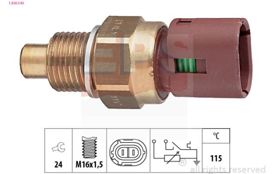 Sensor, kylmedietemperatur Made in Italy - OE Equivalent 1.830.540 EPS Facet
