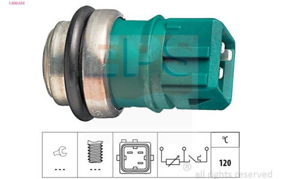 Sensor, kylmedietemperatur Made in Italy - OE Equivalent 1.830.550 EPS Facet