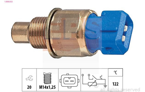 Sensor, kylmedietemperatur Made in Italy - OE Equivalent 1.830.552 EPS Facet