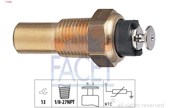 Sensor, kylmedietemperatur Made in Italy - OE Equivalent 7.3005 Facet