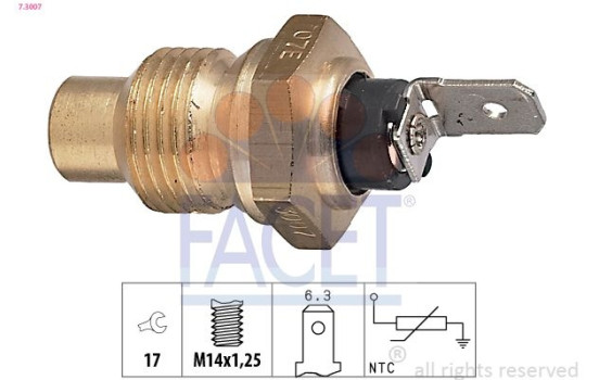 Sensor, kylmedietemperatur Made in Italy - OE Equivalent 7.3007 Facet