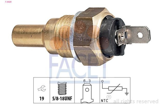 Sensor, kylmedietemperatur Made in Italy - OE Equivalent 7.3029 Facet