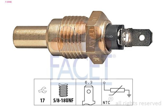 Sensor, kylmedietemperatur Made in Italy - OE Equivalent 7.3046 Facet