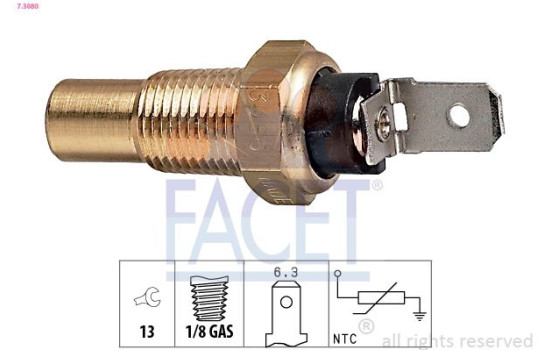 Sensor, kylmedietemperatur Made in Italy - OE Equivalent 7.3080 Facet