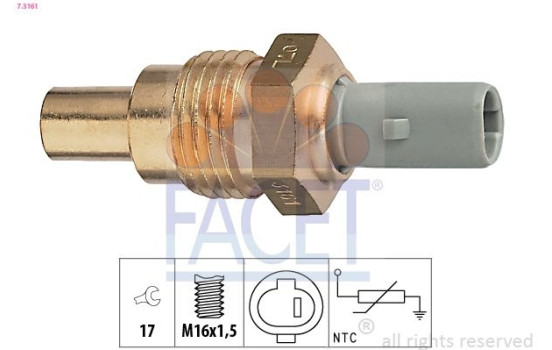 Sensor, kylmedietemperatur Made in Italy - OE Equivalent 7.3161 Facet