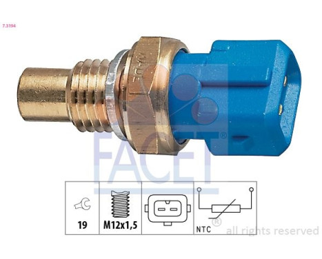 Sensor, kylmedietemperatur Made in Italy - OE Equivalent 7.3194 Facet