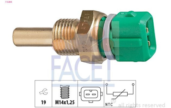 Sensor, kylmedietemperatur Made in Italy - OE Equivalent 7.3204 Facet