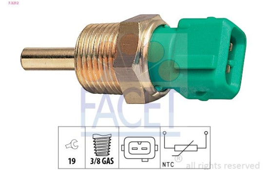 Sensor, kylmedietemperatur Made in Italy - OE Equivalent 7.3212 Facet