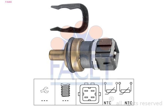 Sensor, kylmedietemperatur Made in Italy - OE Equivalent 7.3232 Facet