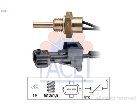 Sensor, kylmedietemperatur Made in Italy - OE Equivalent 7.3245 Facet