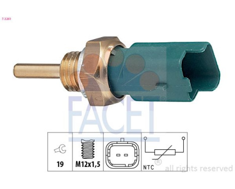 Sensor, kylmedietemperatur Made in Italy - OE Equivalent 7.3261 Facet
