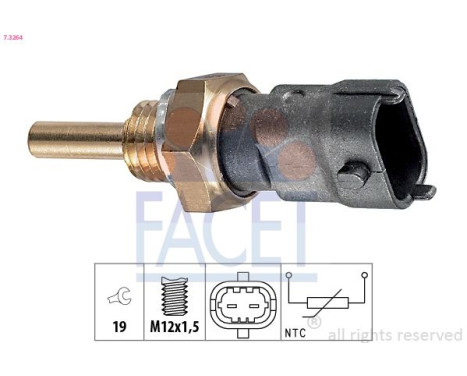 Sensor, kylmedietemperatur Made in Italy - OE Equivalent 7.3264 Facet
