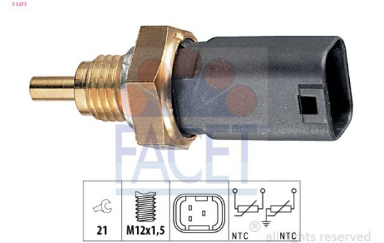 Sensor, kylmedietemperatur Made in Italy - OE Equivalent 7.3273 Facet