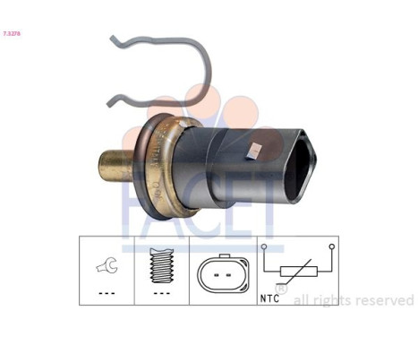 Sensor, kylmedietemperatur Made in Italy - OE Equivalent 7.3278 Facet