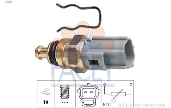 Sensor, kylmedietemperatur Made in Italy - OE Equivalent 7.3285 Facet