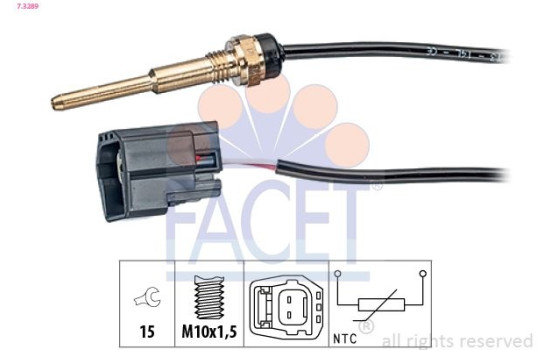 Sensor, kylmedietemperatur Made in Italy - OE Equivalent 7.3289 Facet