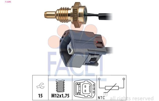 Sensor, kylmedietemperatur Made in Italy - OE Equivalent 7.3295 Facet