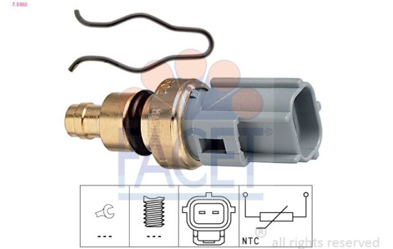 Sensor, kylmedietemperatur Made in Italy - OE Equivalent 7.3302 Facet