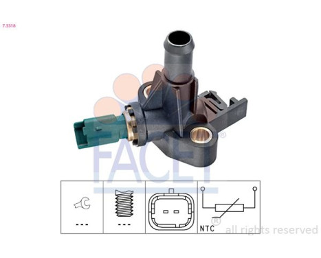 Sensor, kylmedietemperatur Made in Italy - OE Equivalent 7.3318 Facet