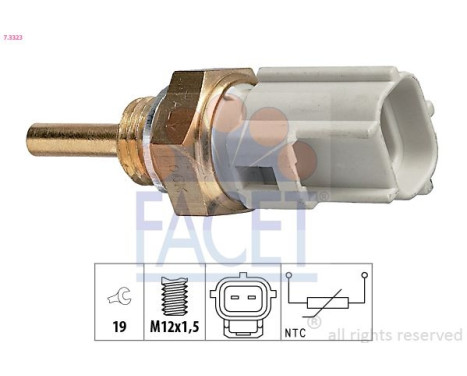 Sensor, kylmedietemperatur Made in Italy - OE Equivalent 7.3323 Facet