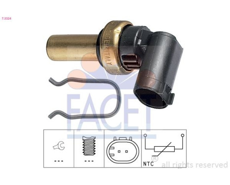 Sensor, kylmedietemperatur Made in Italy - OE Equivalent 7.3324 Facet