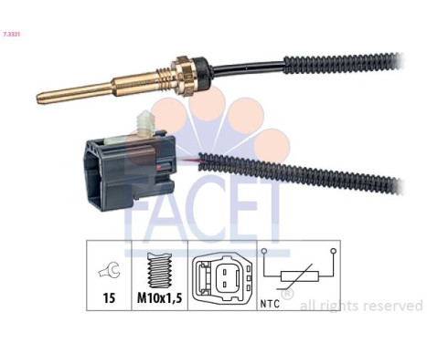 Sensor, kylmedietemperatur Made in Italy - OE Equivalent 7.3331 Facet