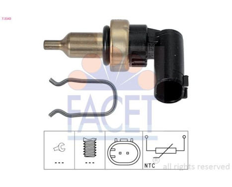 Sensor, kylmedietemperatur Made in Italy - OE Equivalent 7.3343 Facet