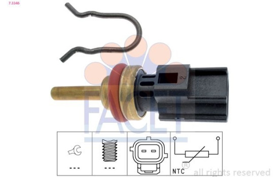 Sensor, kylmedietemperatur Made in Italy - OE Equivalent 7.3346 Facet