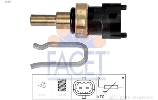 Sensor, kylmedietemperatur Made in Italy - OE Equivalent 7.3357 Facet