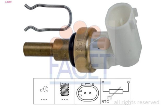 Sensor, kylmedietemperatur Made in Italy - OE Equivalent 7.3360 Facet