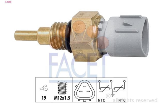 Sensor, kylmedietemperatur Made in Italy - OE Equivalent 7.3368 Facet